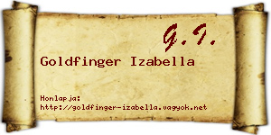 Goldfinger Izabella névjegykártya