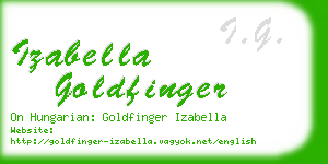 izabella goldfinger business card